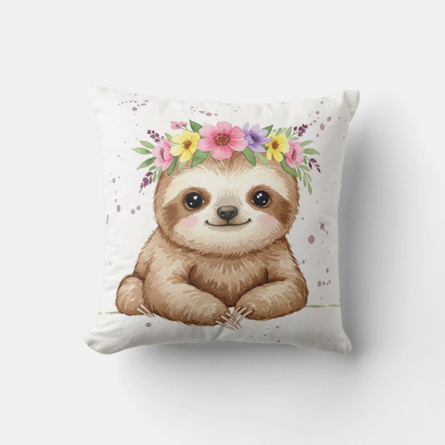 Babyschläger mit Blume Kissen (Vorderseite)