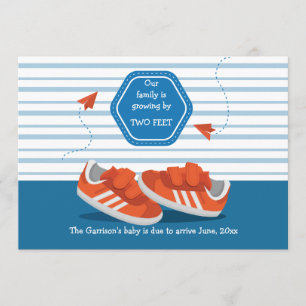 Babyschuh-Schwangerschafts-Mitteilung Ankündigung