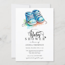 Babyschuhe | Blue Boy Baby Dusche Einladung