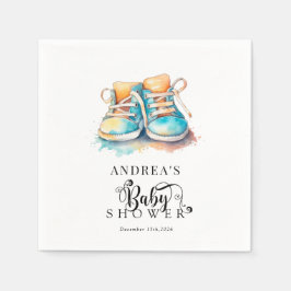 Babyschuhe | Blue Boy Baby Showdusche Napkins Serviette