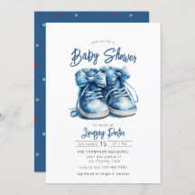 Babyschuhe | Blue Boy Baby Shower Einladung