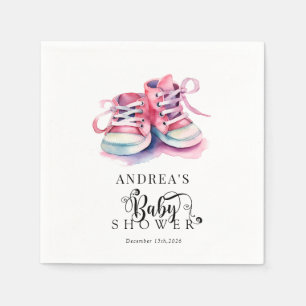 Babyschuhe   Girl Pink Babydusche Serviette