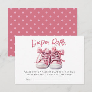 Babyschuhe   Pink Girl Baby Dusche Windelwanne Begleitkarte