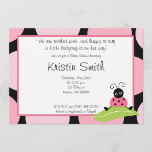 babyshow Wir sind kitzelt rosa und freuen uns, sag Einladung