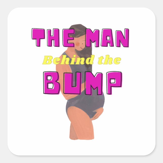 Babyshower Gifts for him Baby Announcement Gift Quadratischer Aufkleber (Vorderseite)