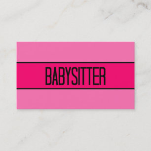 Babysitter-Baby und Hot-Pink-Visitenkarte Visitenkarte