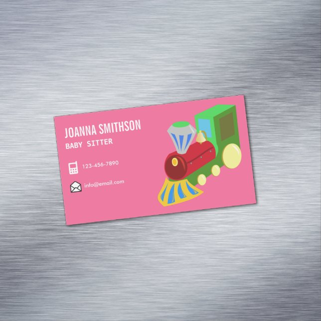 Babysitter Day Care Kindergarten Babysitter Magnetische Visitenkarte (Beispiel)
