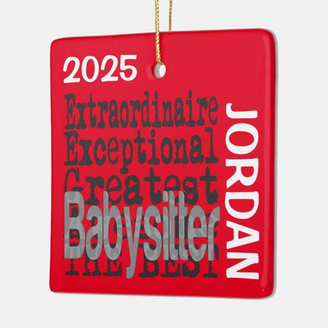 Babysitter Extraordinaire CUSTOM Keramikornament (Links)