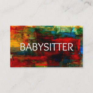 Babysitter-farbige Visitenkarte