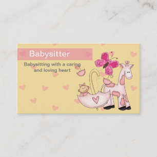 Babysitter-Geschäftskarten Visitenkarte
