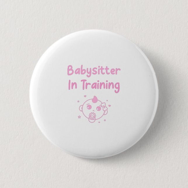 Babysitter in Ausbildung Button (Vorderseite)