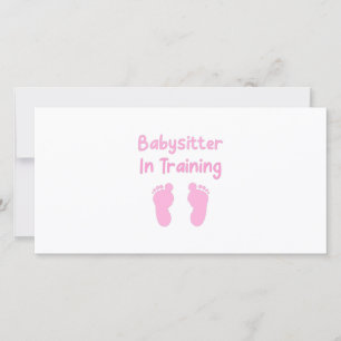 Babysitter in Ausbildung Dankeskarte