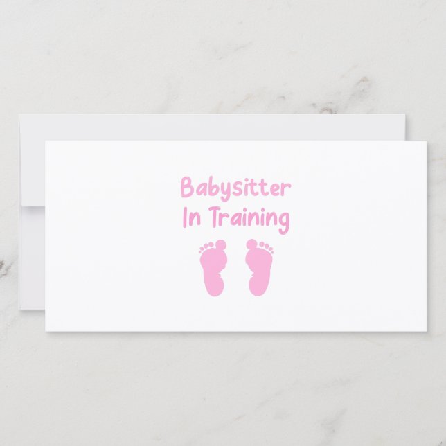 Babysitter in Ausbildung Dankeskarte (Vorderseite)