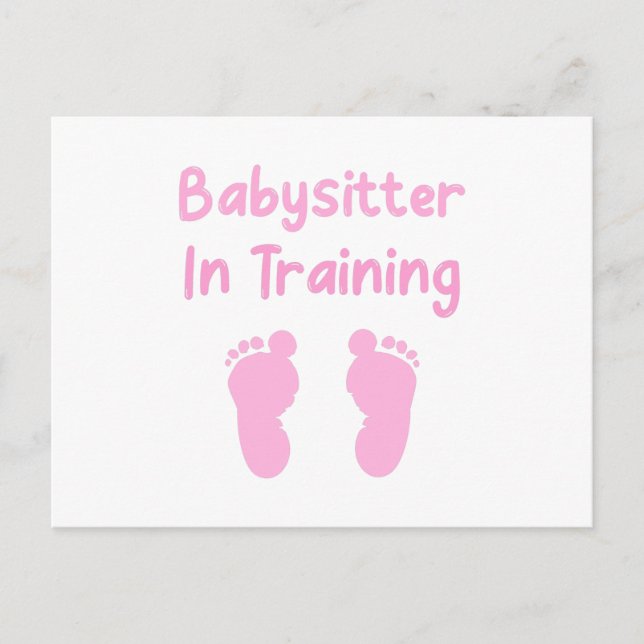 Babysitter in Ausbildung Postkarte (Vorderseite)