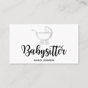 Babysitter-Kalligrafie Ästhetik Moderne Elegant Visitenkarte