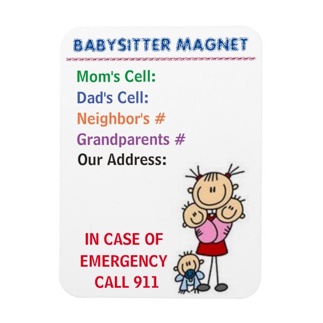 Babysitter Magnet (Vertikal)