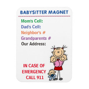 Babysitter-Magnet Magnet