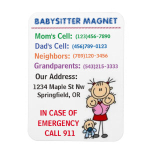 Babysitter-Magnet Magnet