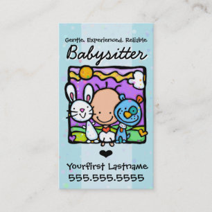 Babysitter.Nanny.Childcare.Custom Text/Farbe Visitenkarte
