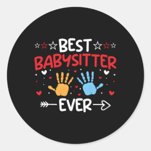 Babysitter Nanny Kinderbetreuung Kinderbetreuung Runder Aufkleber