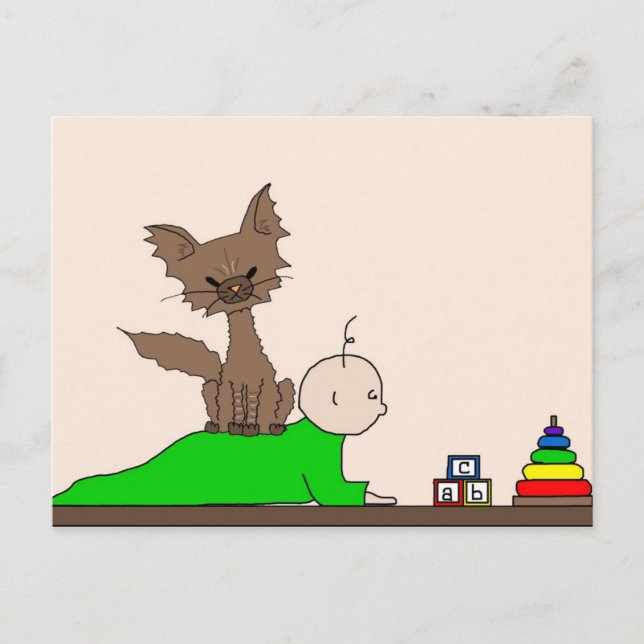 Babysitter - Pfeffer die Katze (Meet the Mews) Postkarte (Vorderseite)