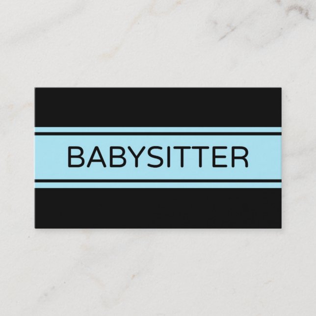 Babysitter Strip Business Card Visitenkarte (Vorderseite)