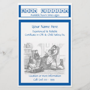 Babysitter und Kinderbetreuung Flyer