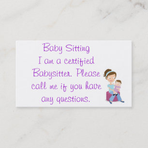 Babysitter Visitenkarte