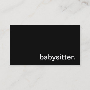 Babysitter-Visitenkarte Visitenkarte