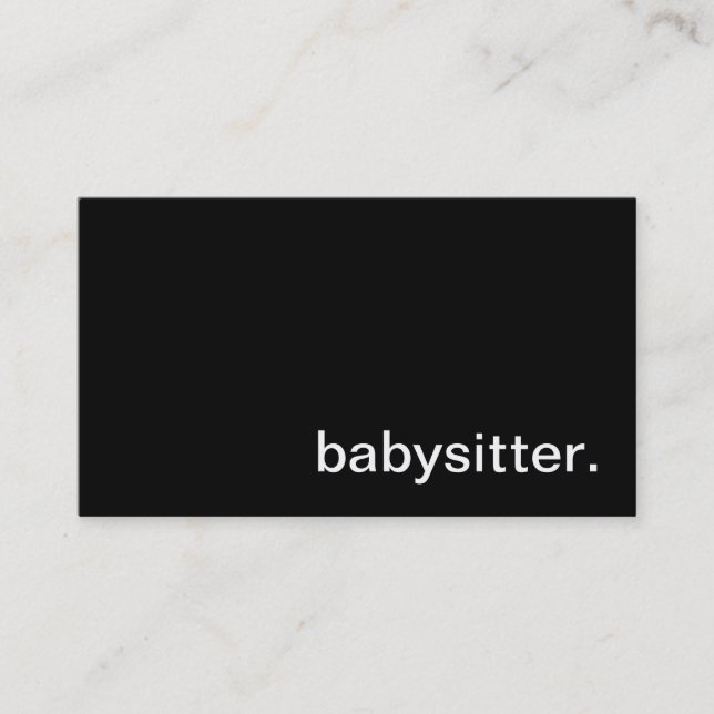 Babysitter-Visitenkarte Visitenkarte (Vorderseite)