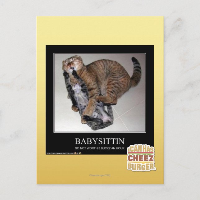 Babysittin Postkarte (Vorderseite)