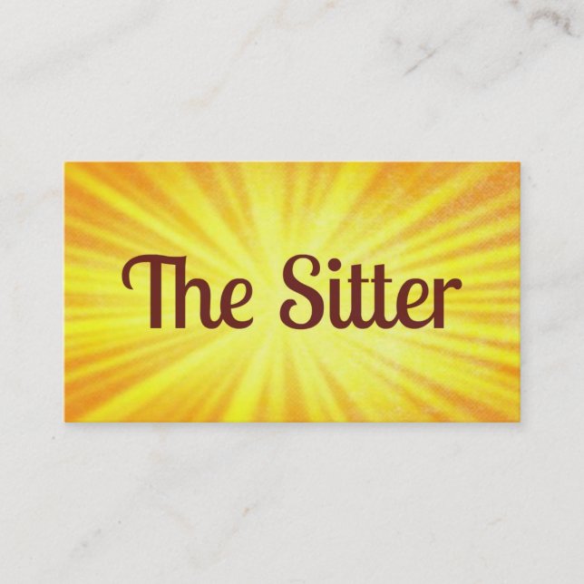 Babysitting Sunshine Business Card Visitenkarte (Vorderseite)