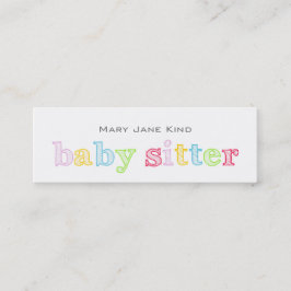 Babysitting und Kinderbetreuung - individuell anpa Mini Visitenkarte