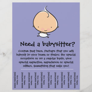 Babysitting-Werbe-Tränenbogen-Flyer Flyer