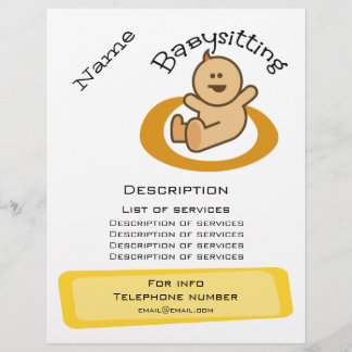 Babysitting-Werbeaktion Flyer