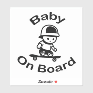 Babyskateboarder an Bord Aufkleber