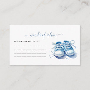Babysneaker Baby Shower Minimalistisch Baby Junge Begleitkarte