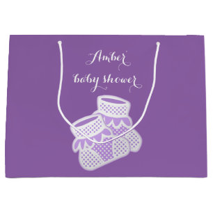 Babysocken - lila große geschenktüte