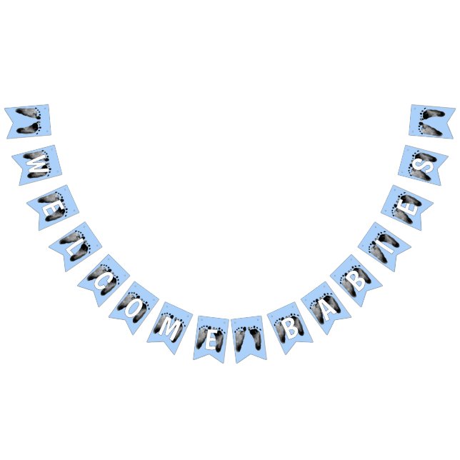 Babyspuren für Babydusche Wimpelkette (Alle)