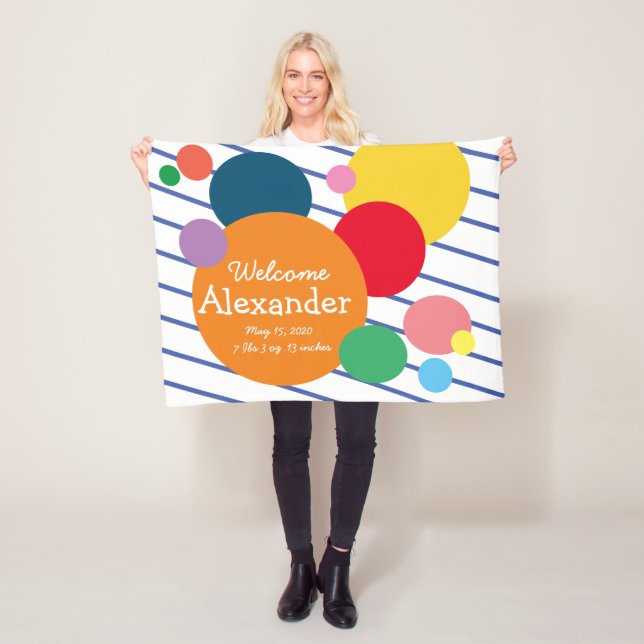 Babystats farbenfrohe geometrische Formen Fleecedecke (Beispiel)