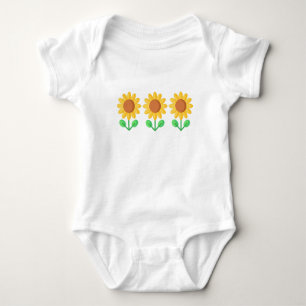 Babystück, Säugling, Duschgeschenk, Sonnenblumen Baby Strampler