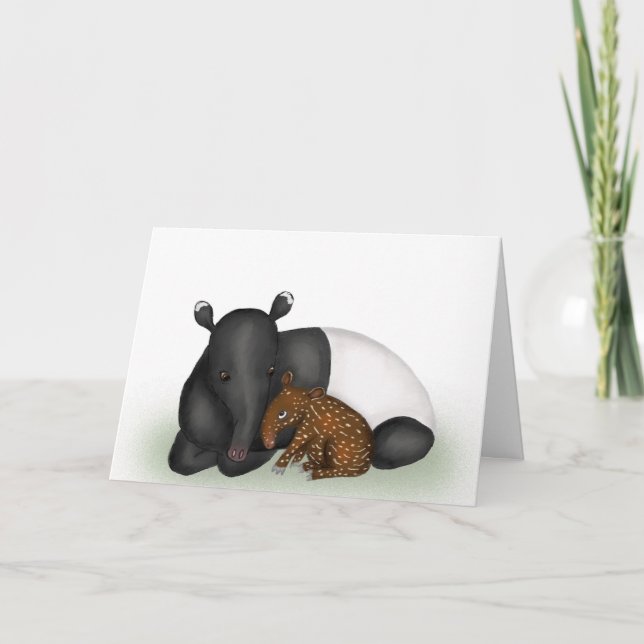 Babytapete und Mutter neue Babykarte für Glückwüns Karte (Vorderseite)