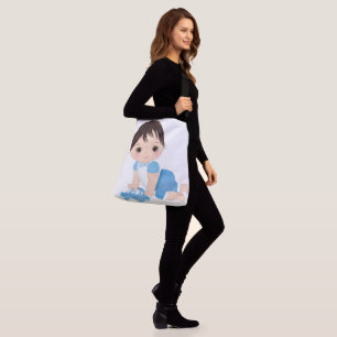 Babytasche - Überdrucktasche, mittelgroß Tragetaschen Mit Langen Trägern