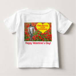 Babytee. Guten Valentinstag. Schwarzes Labor/Zinn Baby T-shirt