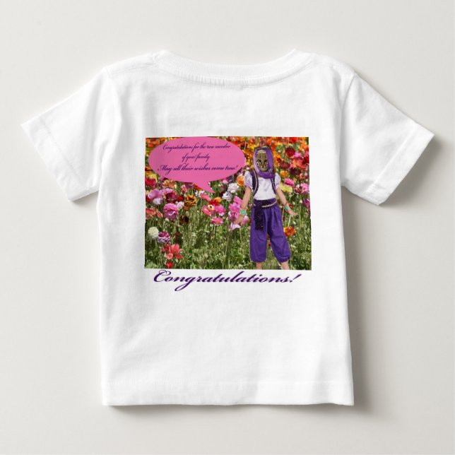 Babytee. Herzlichen Glückwunsch! Baby T-shirt (Rückseite)