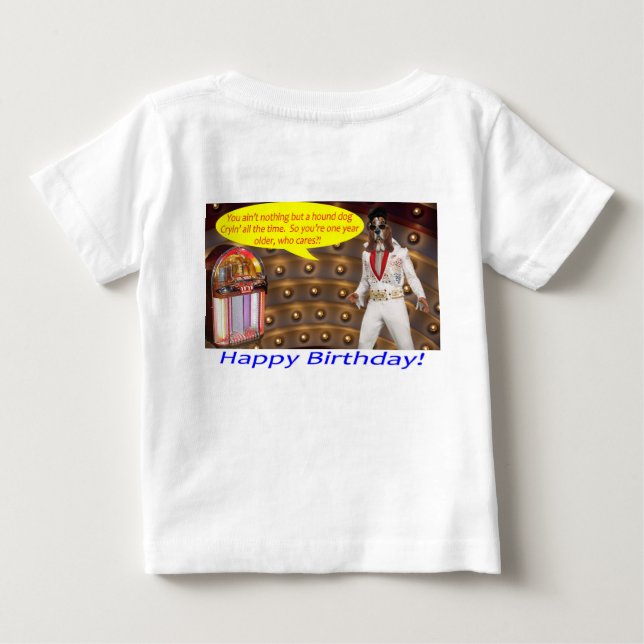 Babytee. Herzlichen Glückwunsch zum Geburtstag. Baby T-shirt (Rückseite)