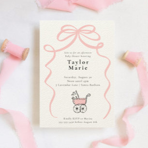 Babytragen   Girl Baby Shower Einladung