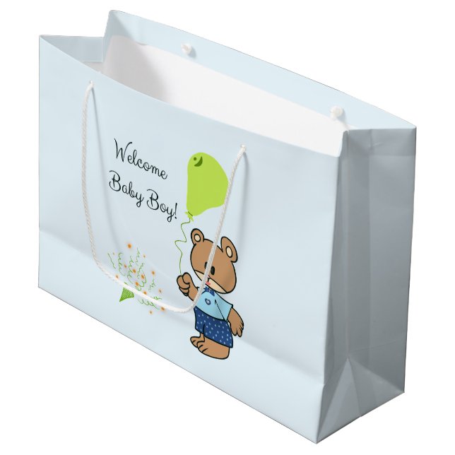 Babytragen Große Geschenktüte (Vorderseite Schrägansicht)
