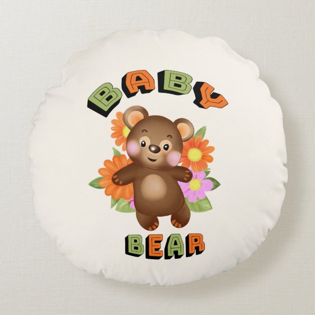 Babytragen Rundes Kissen (Vorderseite)