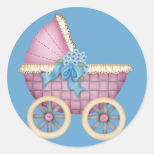 Babytragetasche/Pink-Farbe - Aufkleber